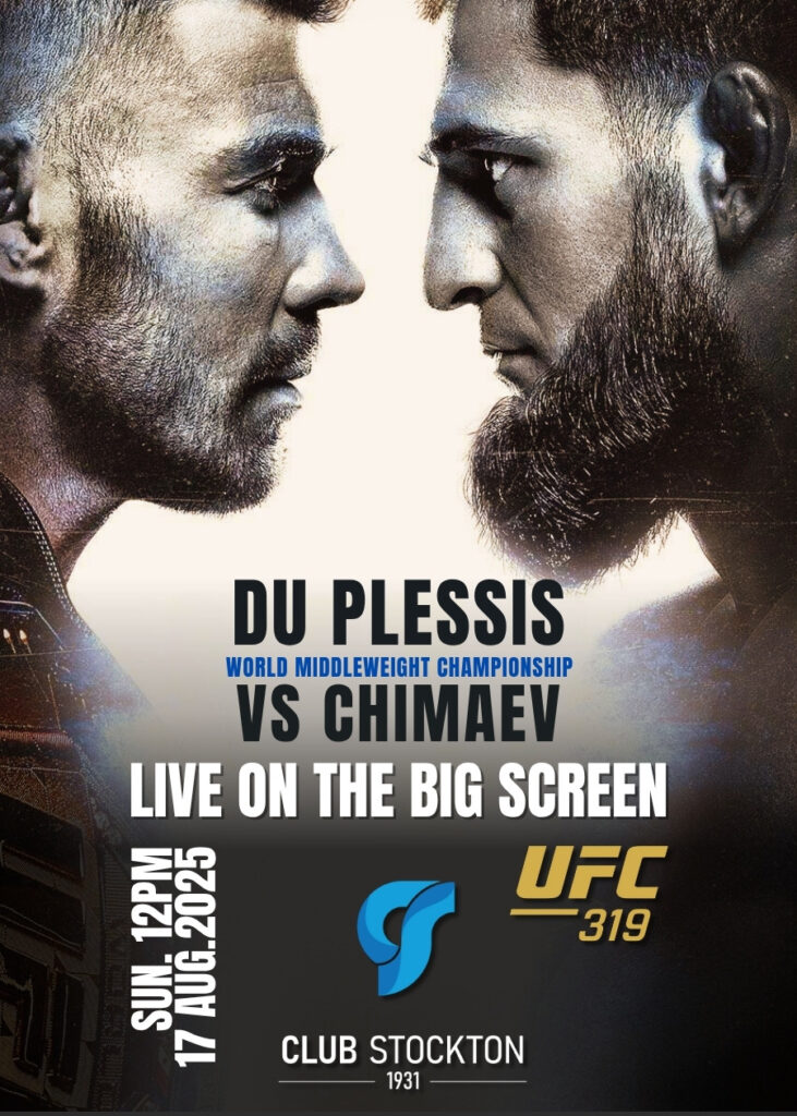 Du Plessis vs Chimaev at UFC 319—LIVE on our BIG SCREEN!